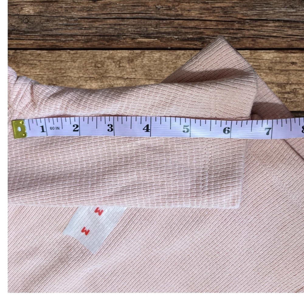 Amongst Others Mens Pink Waffle Knit Drawstring Gym Sweat Shorts Loungewear M - Picture 6 of 11